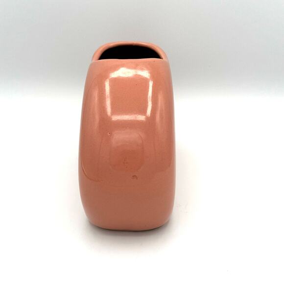80s Mauve Salmon Pink Ceramic Vase CPD Retro Pottery White Clay - Picture 2 of 7